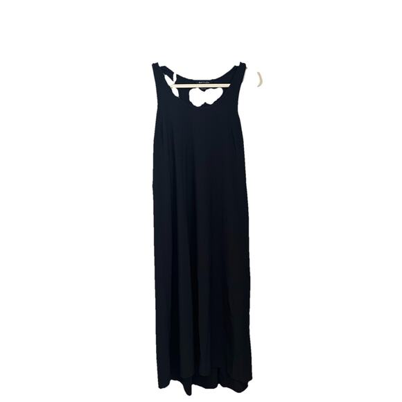 Athleta Women's Black Racerback Hi Low Parachute Dress Pockets Sz Small - Picture 1 of 6